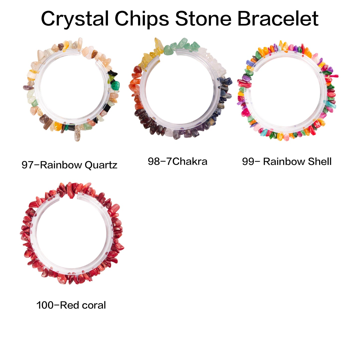 Crystal Bracelets (Chips of natural stone/semi precious Gems)-Olivine