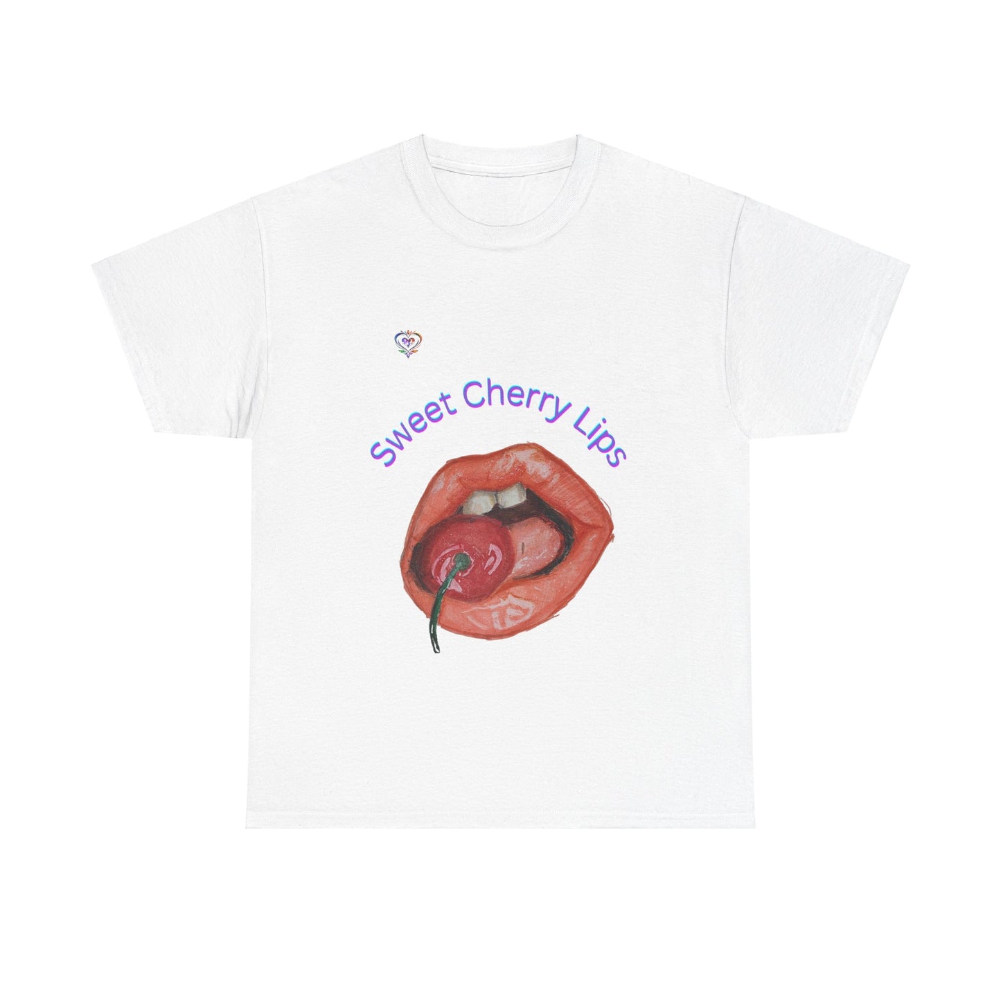 Sweet Cherry Lips Graphic T Shirt