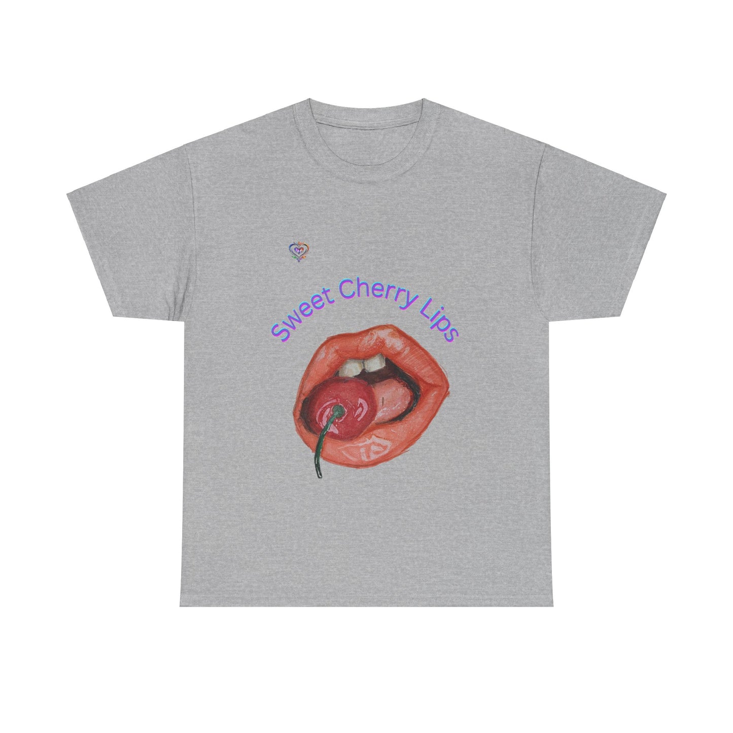 Sweet Cherry Lips Graphic T Shirt