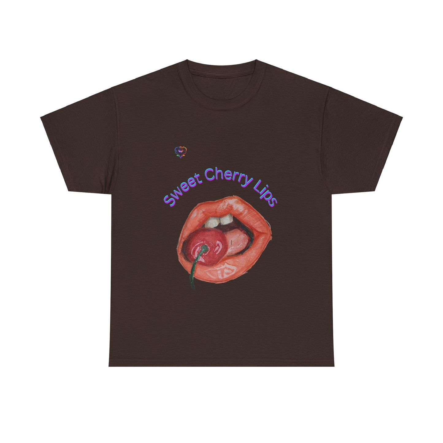 Sweet Cherry Lips Graphic T Shirt