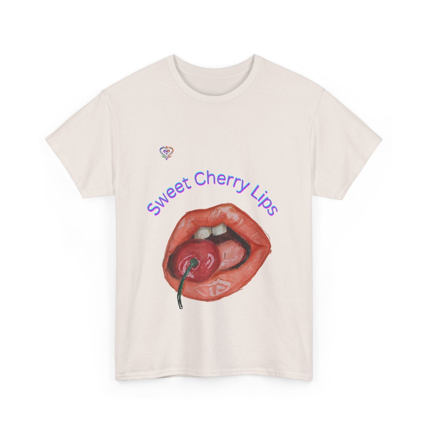 Sweet Cherry Lips Graphic T Shirt