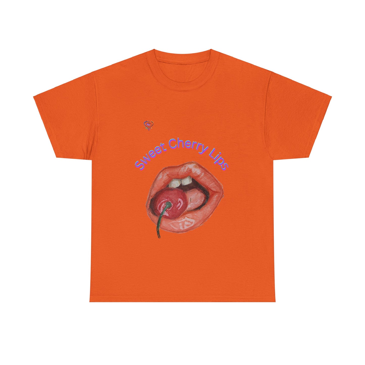 Sweet Cherry Lips Graphic T Shirt