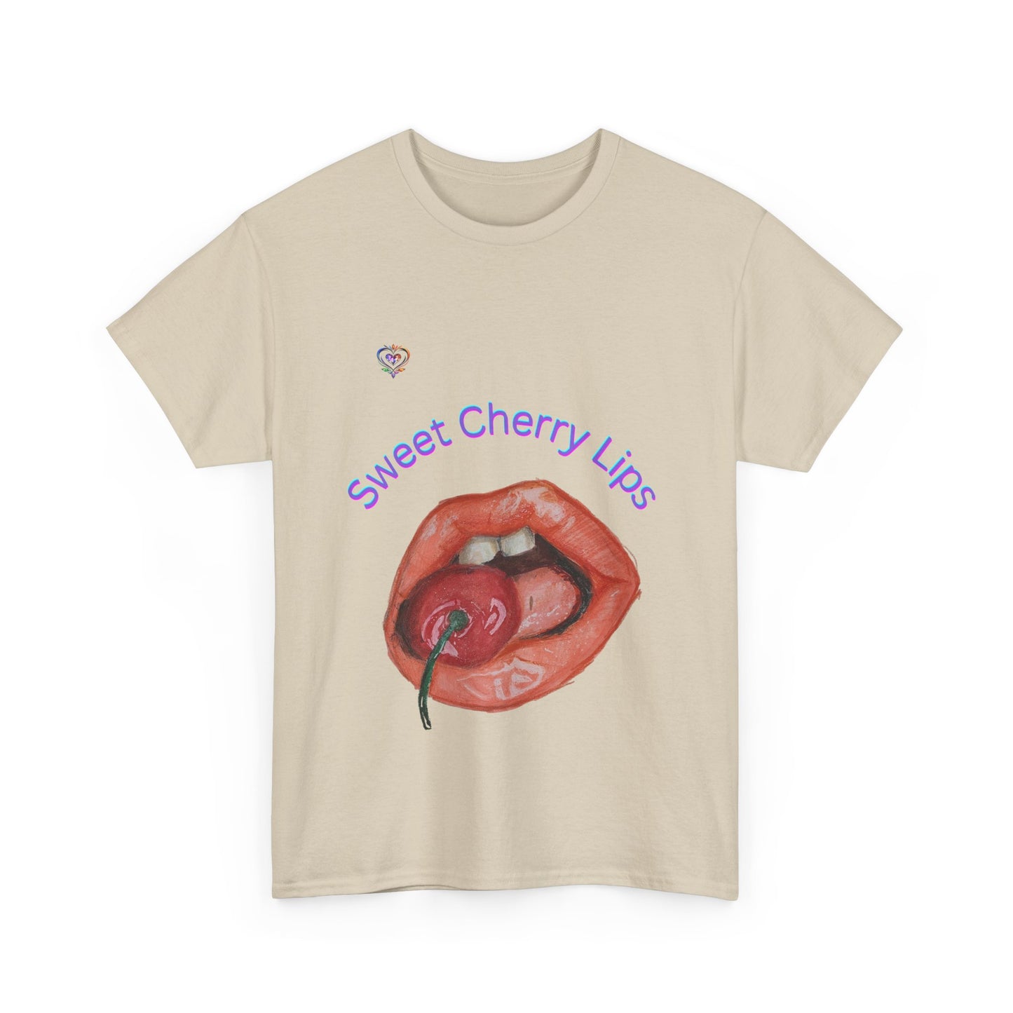 Sweet Cherry Lips Graphic T Shirt