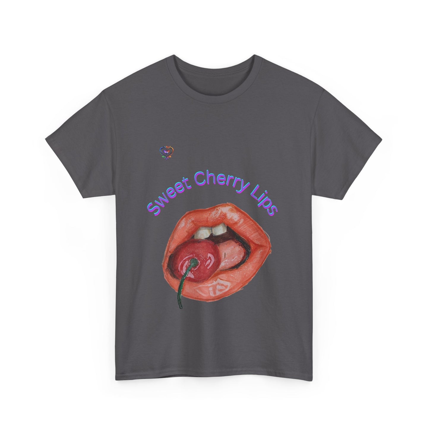 Sweet Cherry Lips Graphic T Shirt