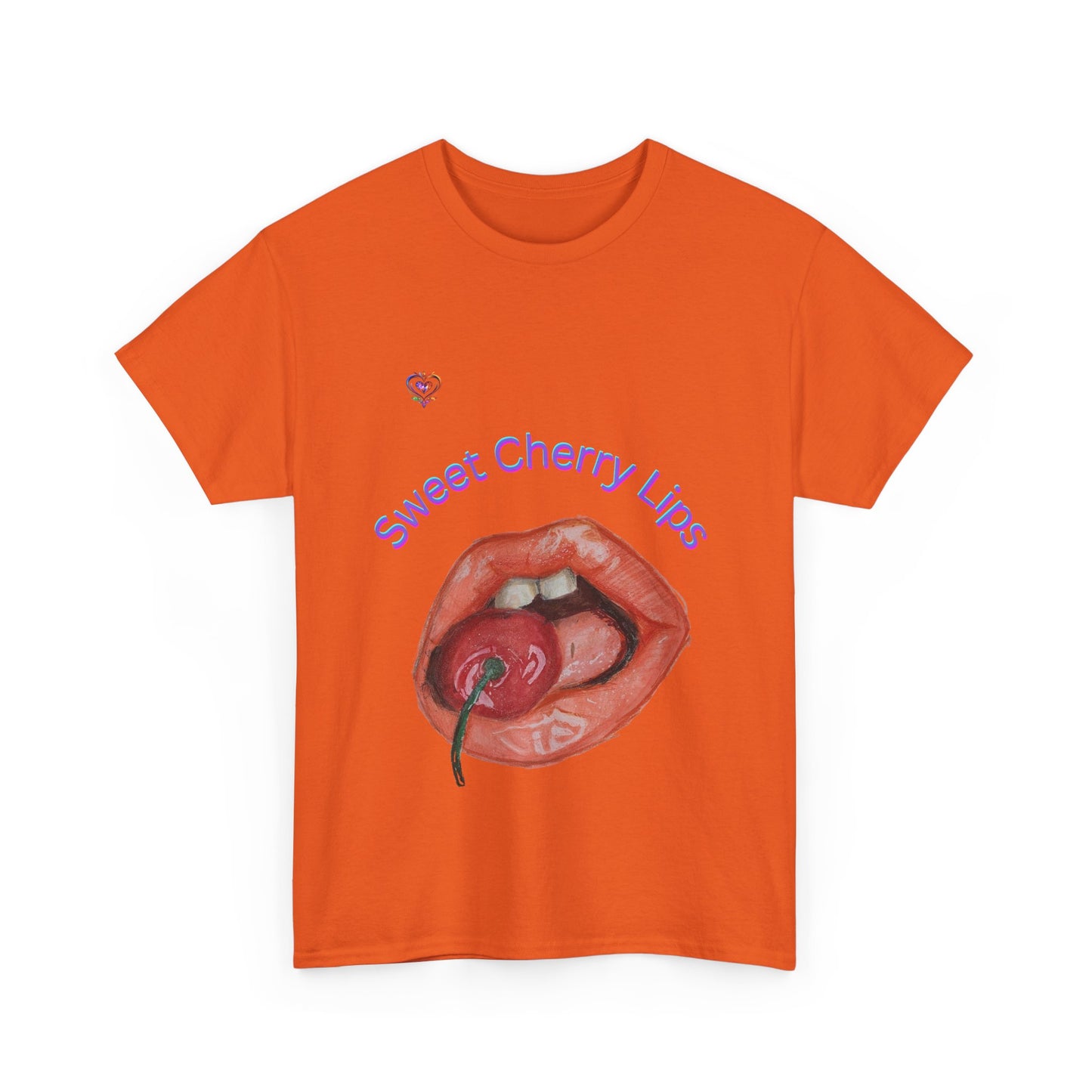 Sweet Cherry Lips Graphic T Shirt