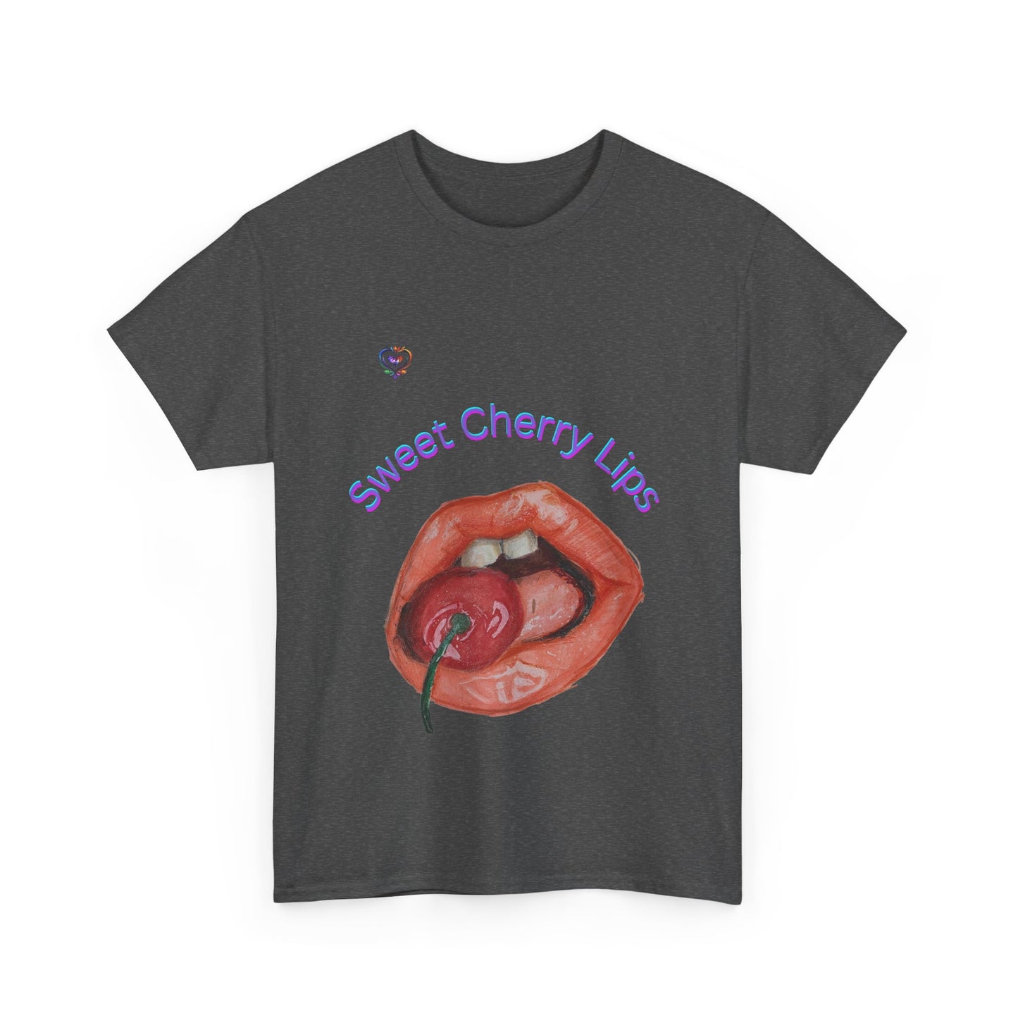 Sweet Cherry Lips Graphic T Shirt