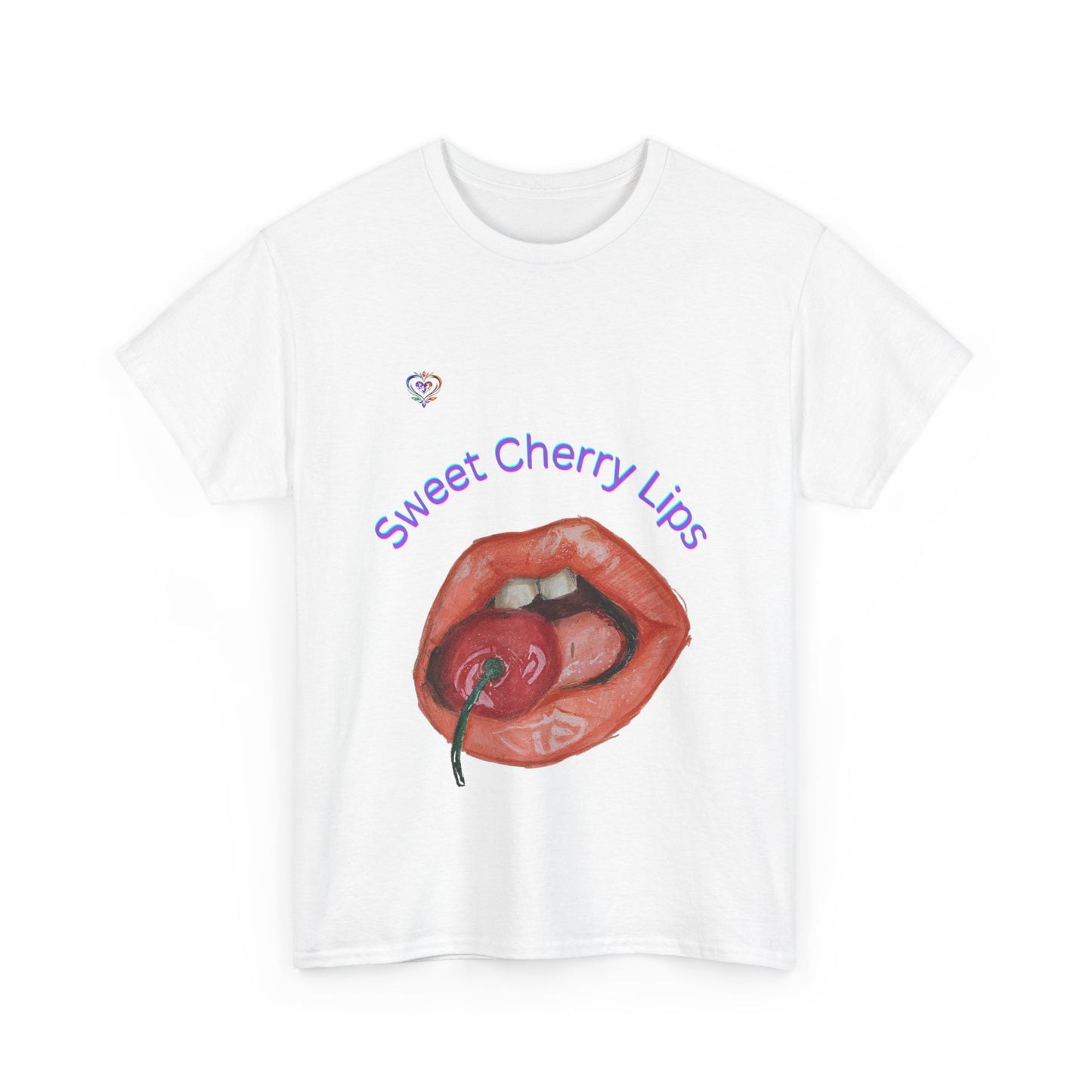 Sweet Cherry Lips Graphic T Shirt