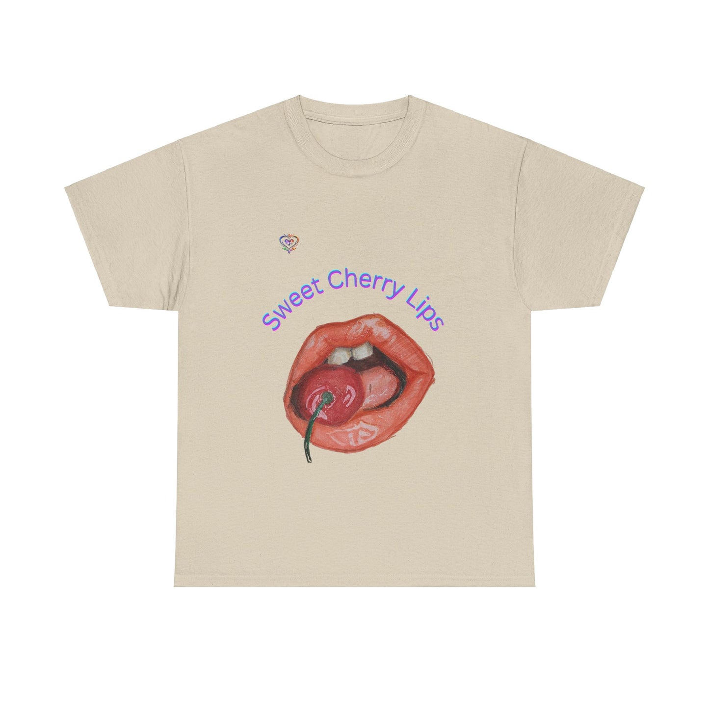 Sweet Cherry Lips Graphic T Shirt