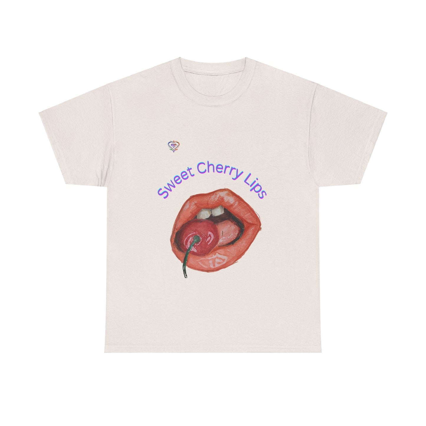 Sweet Cherry Lips Graphic T Shirt