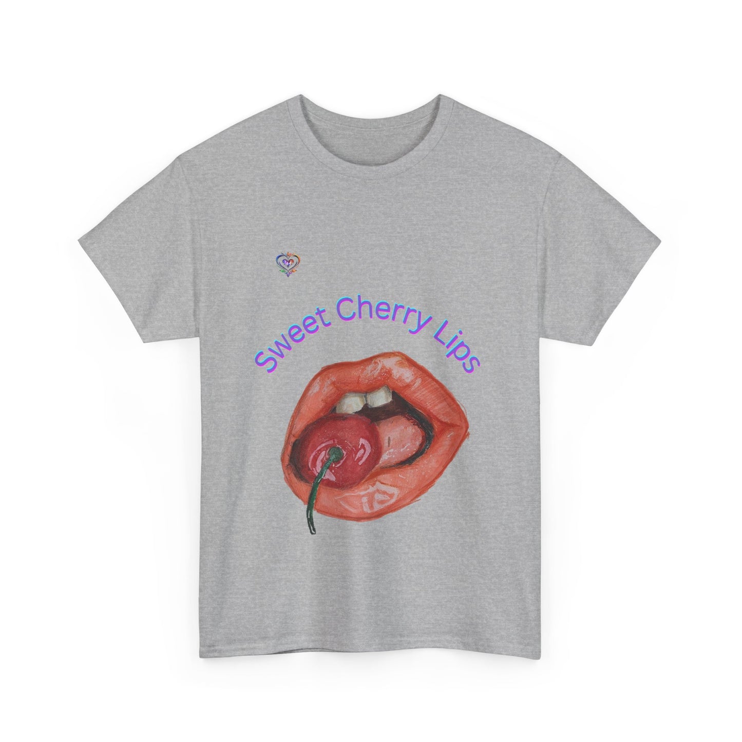 Sweet Cherry Lips Graphic T Shirt