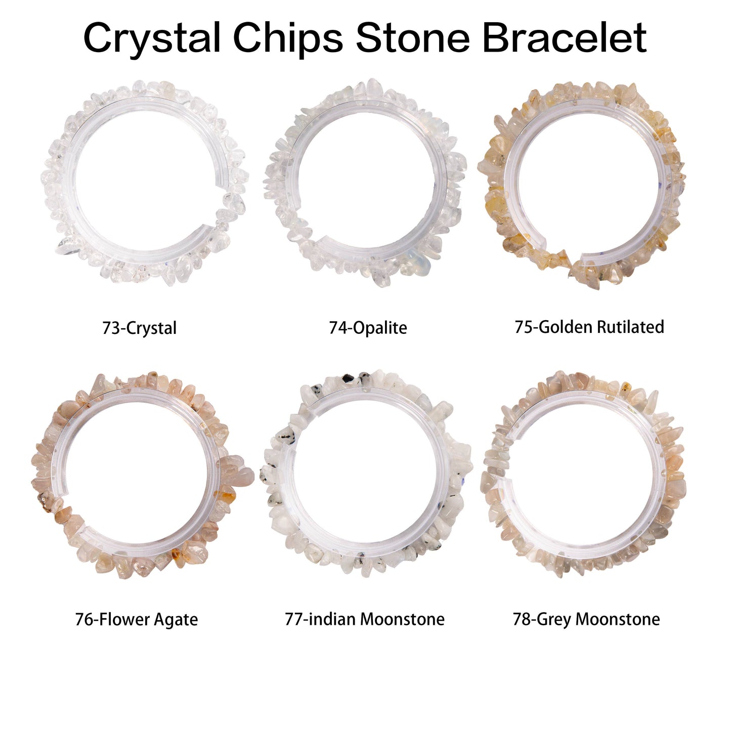 Crystal Bracelets (Chips of natural stone/semi precious Gems) -Golden Sunstone