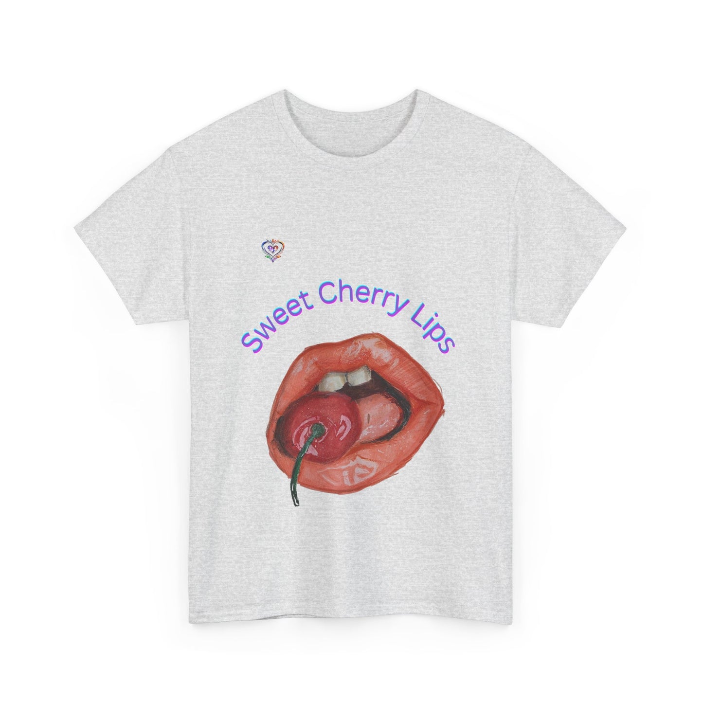 Sweet Cherry Lips Graphic T Shirt