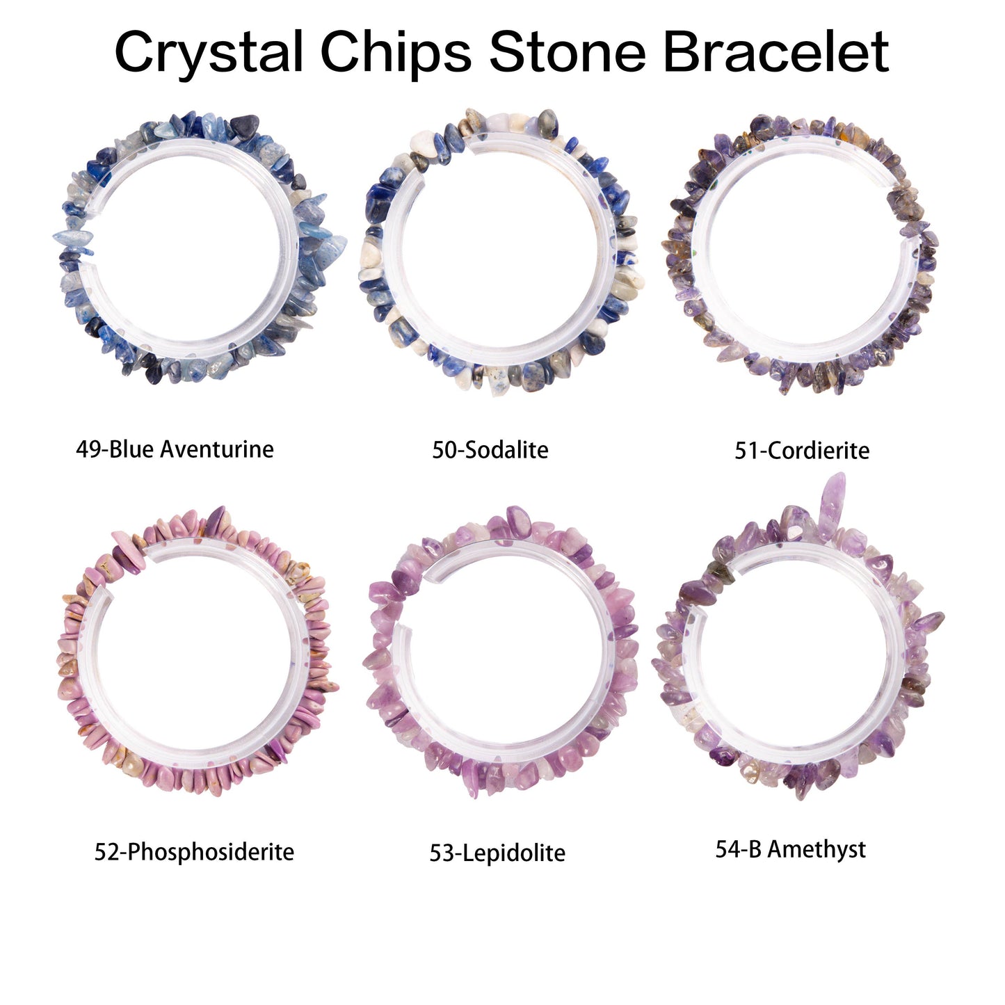 Crystal Bracelets (Chips of natural stone/semi precious Gems)-Olivine